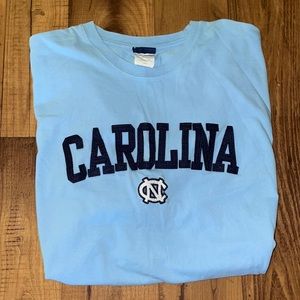 Carolina blue t-shirt with navy University logo size 2XL